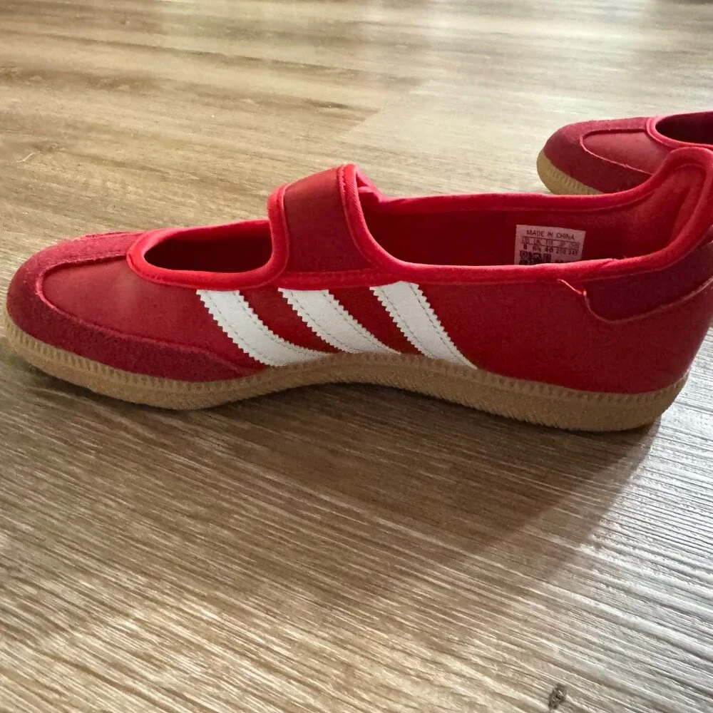 Adidas Samba Jane Red Sold Out Like New Sz 8 - Picture 6 of 8